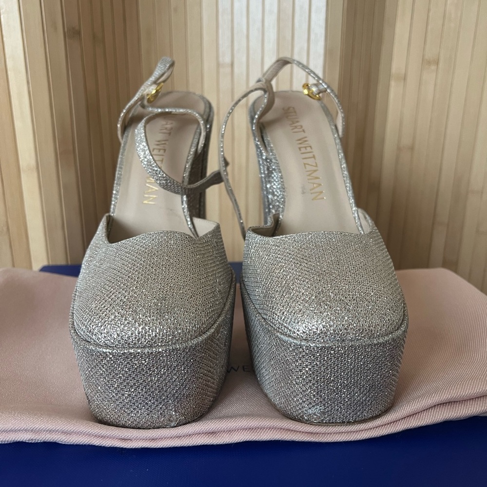 Stuart Weitzman Skyhigh 145 Mary Jane, Poudre | 9/39.5